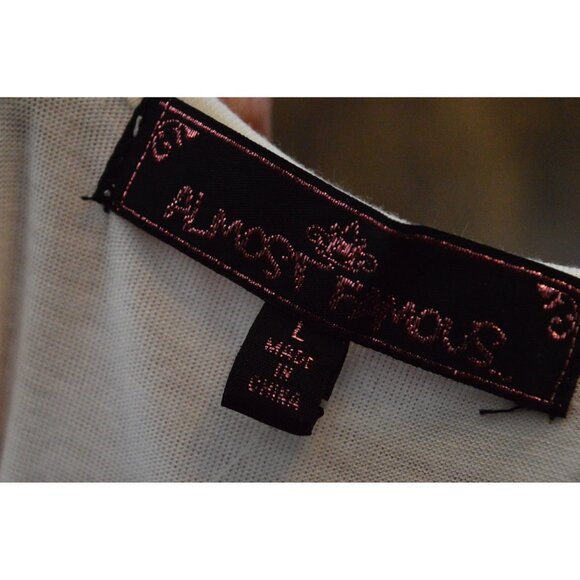 Almost Famous White Lace Tiered Ruffle Tank Top Women's Size Large Romantic - Picture 4 of 5